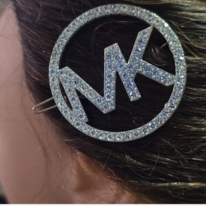 #213 Michael Kors Gold and Silver MK Hair Clip